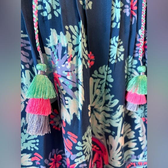 Lilly Pulitzer Marilina Pink and Blue Embellished 3/4 Sleeve Tunic Size XS sku20 - Picture 7 of 9